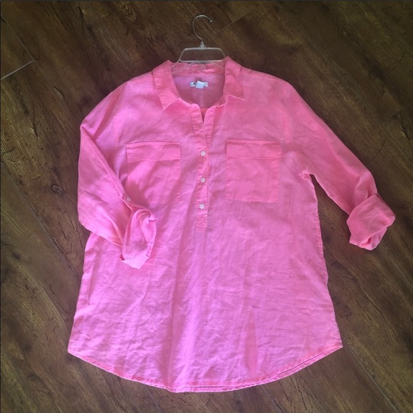 Old Navy Pink Casual Button Down Shirt - Picture 2 of 6